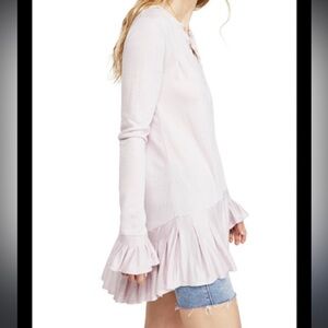 Free People Soft Pink Long Sleeve Dress